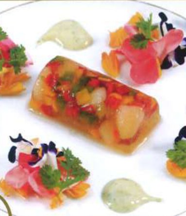彩り野菜と海老のゼリー寄せ（盛り付け例）