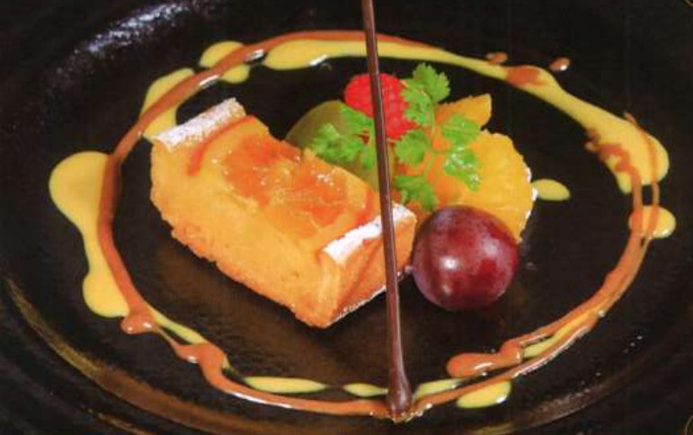 Tバレンシアオレンジタルト（盛り付け例）