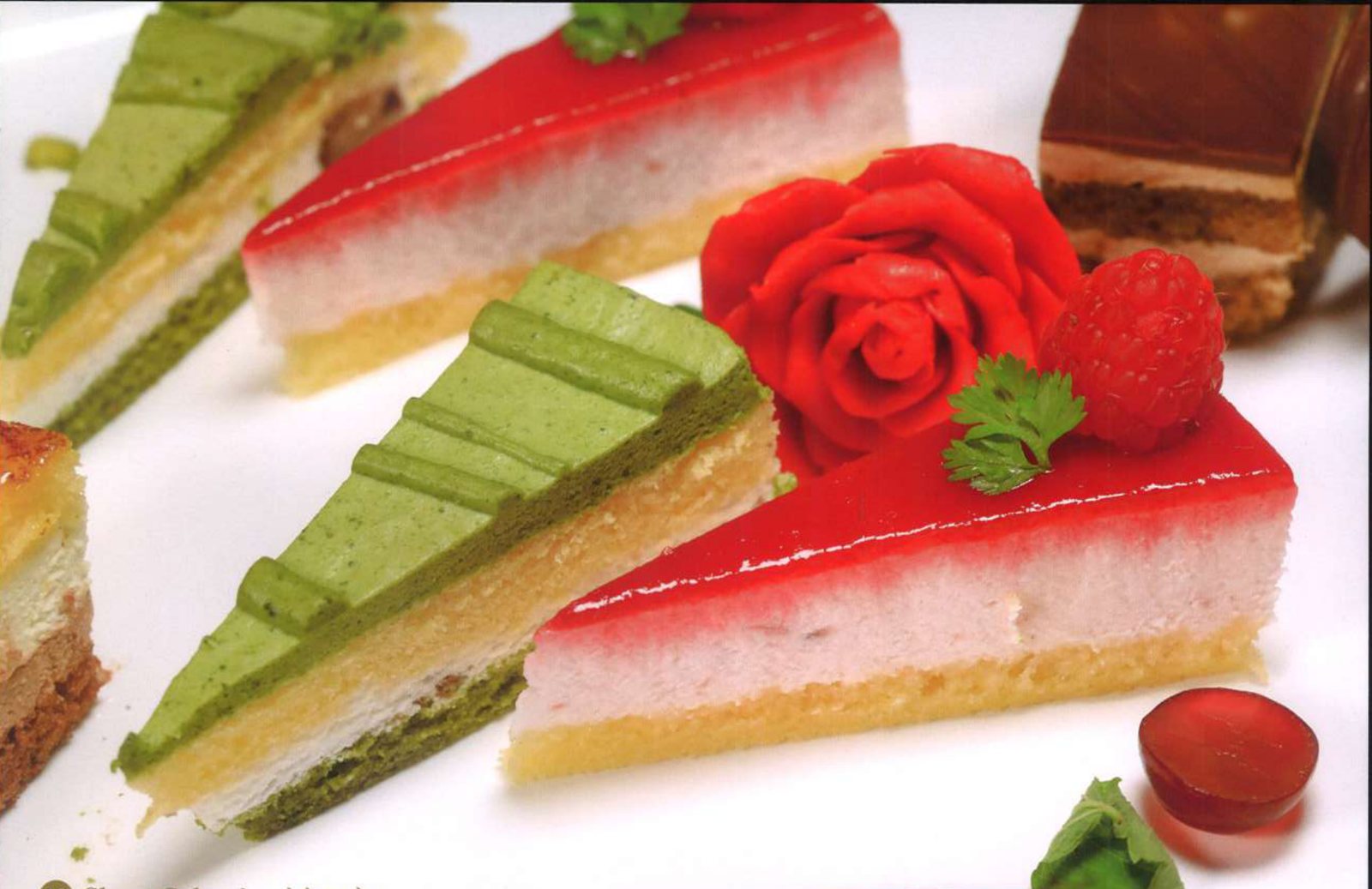 シートケーキの盛り付け例
